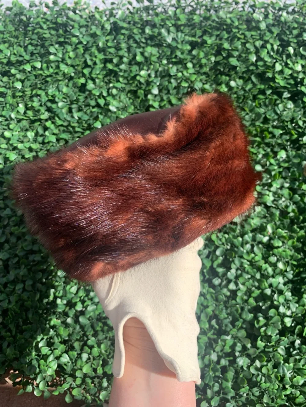 Vintage 50s Styled By Coralie real fur brown hat - Picture 1 of 15